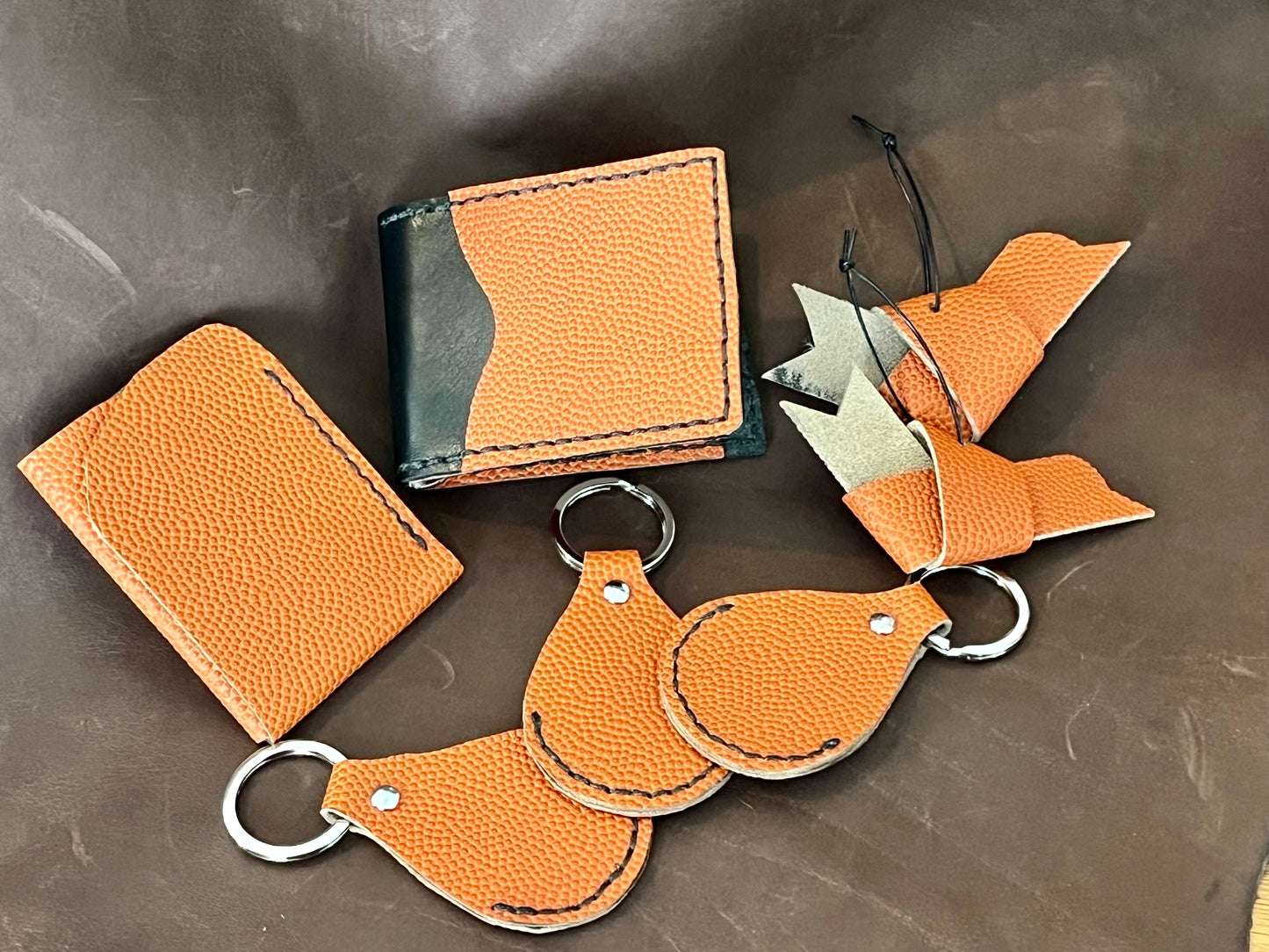 Basketball Leather Money Clip Wallet