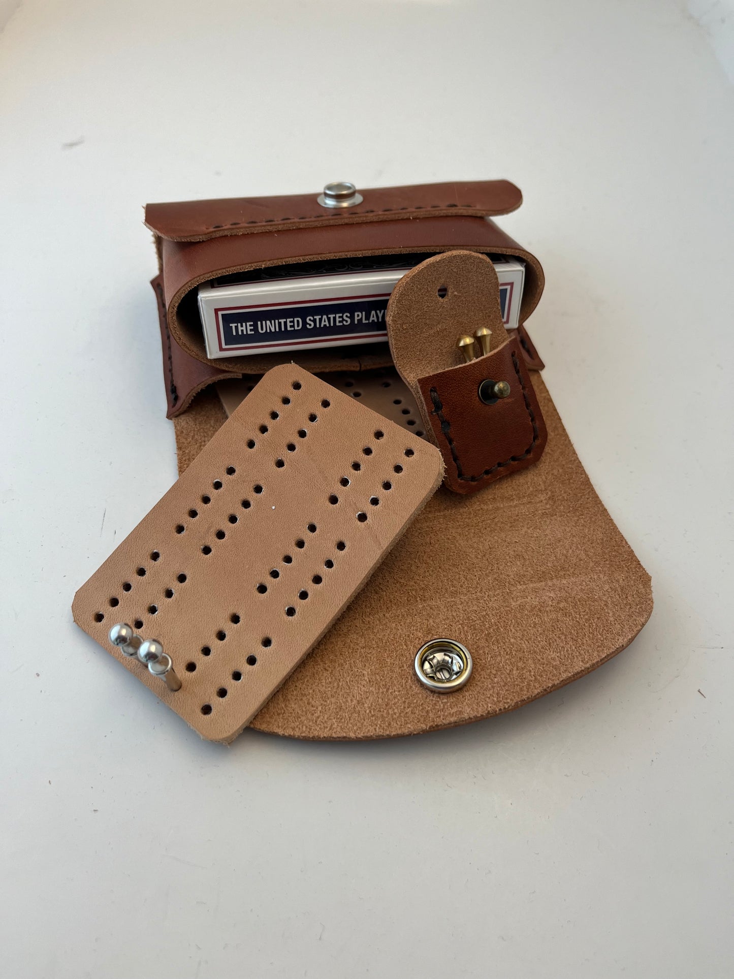 Leather Travel Cribbage Set