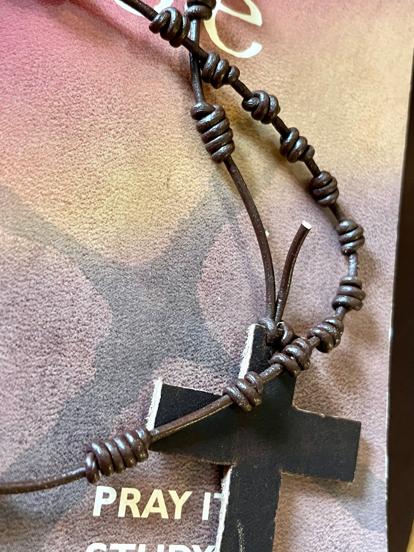 Hand Knotted Leather Rosary