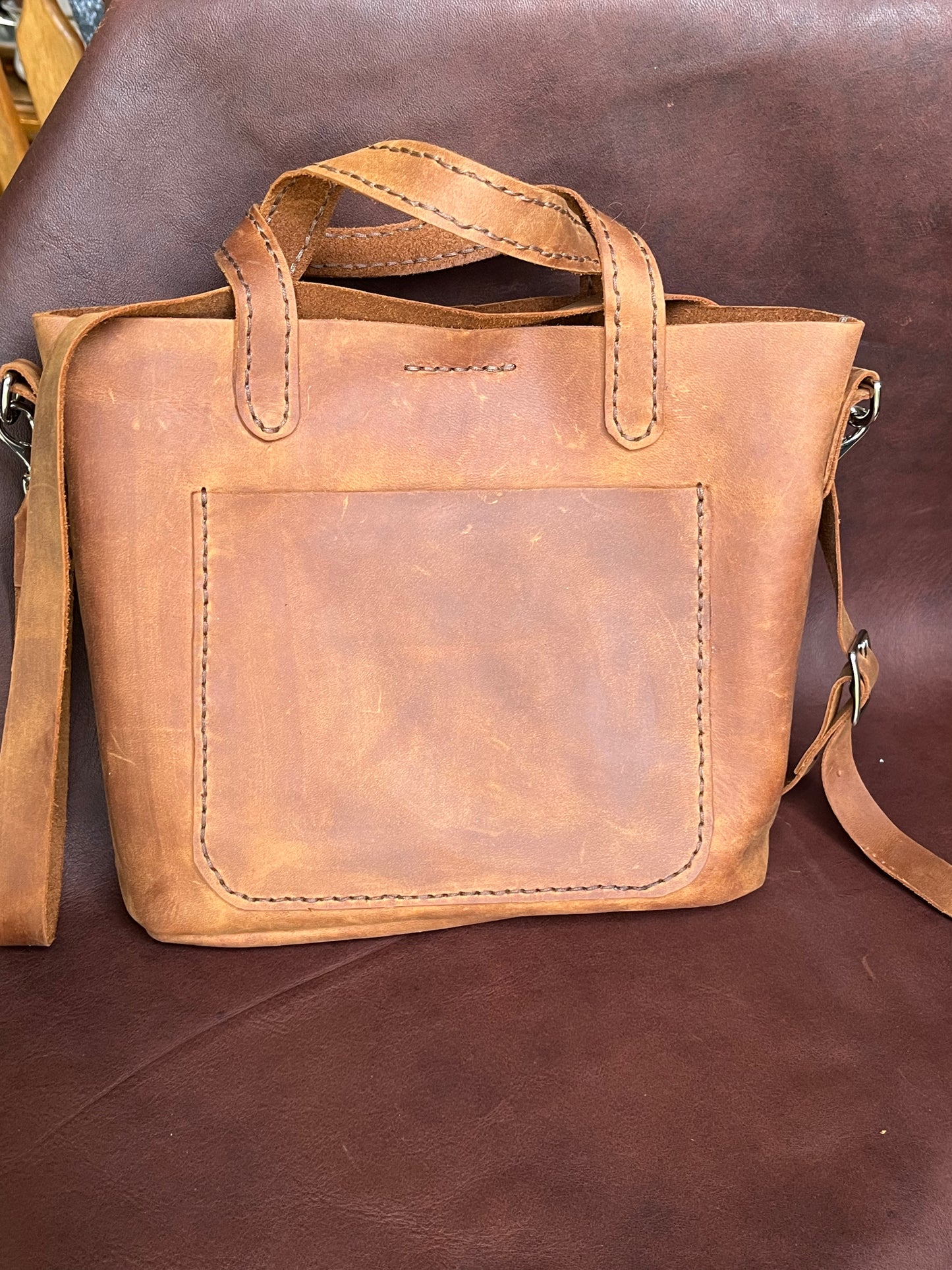 Small Leather Tote Bag
