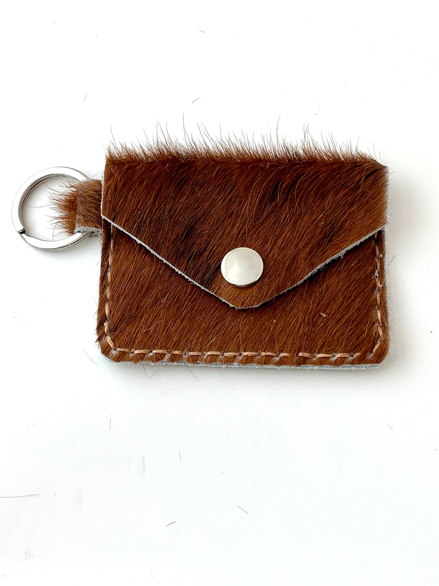 Hair on Hide Card Holder Keychain
