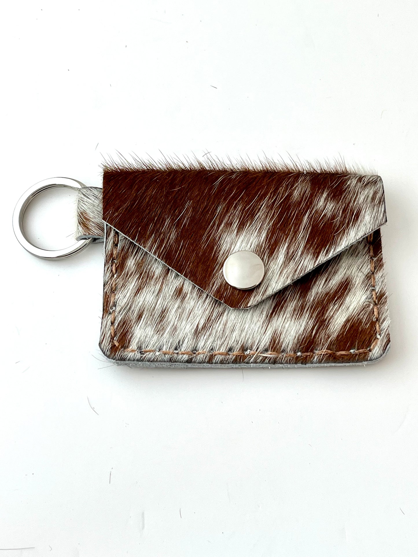 Hair on Hide Card Holder Keychain