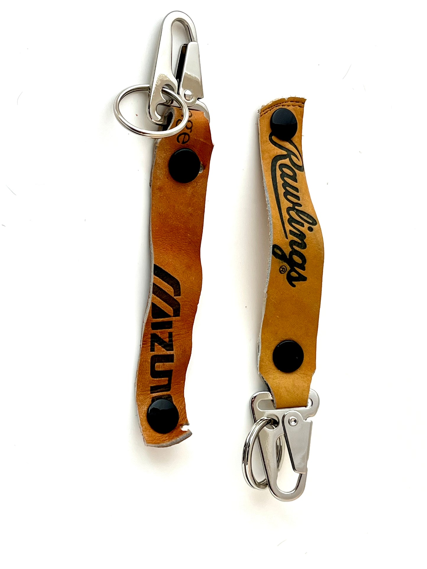 Leather Baseball Glove Belt Strap with Clip and Keyring