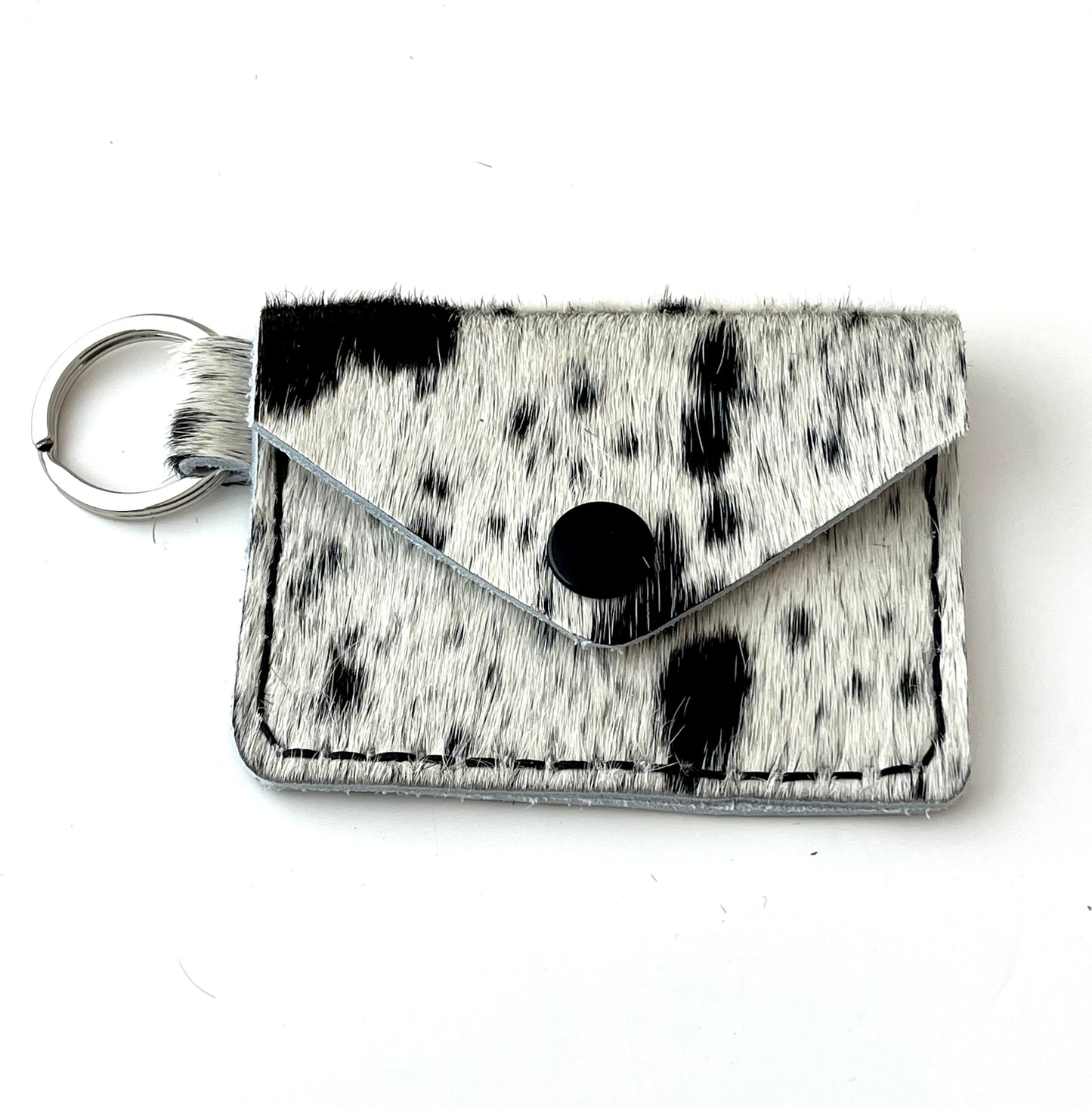 Hair on Hide Card Holder Keychain