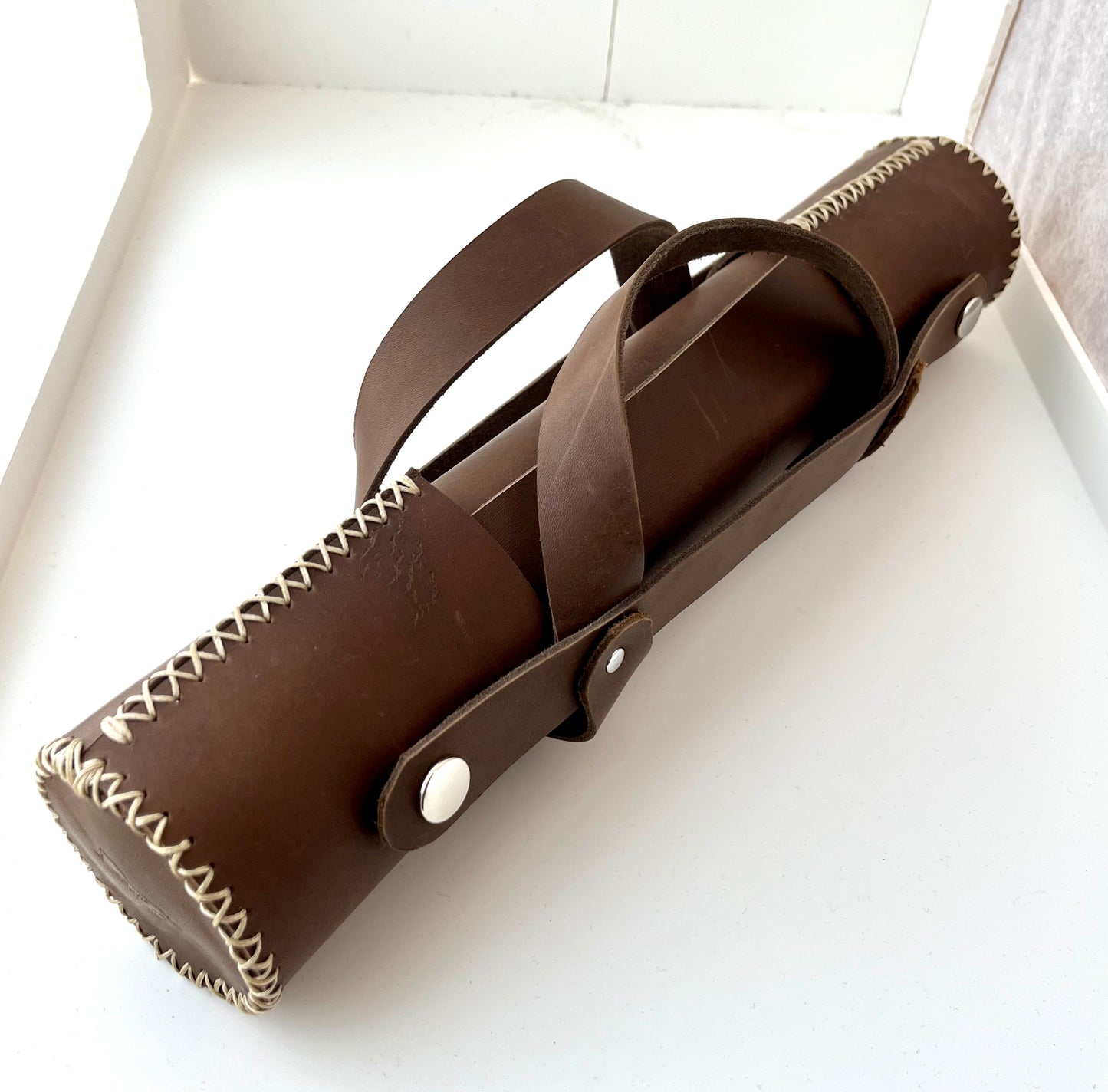 Leather Travel Dice Tray with Cups