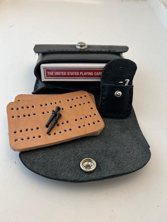 Leather Travel Cribbage Set