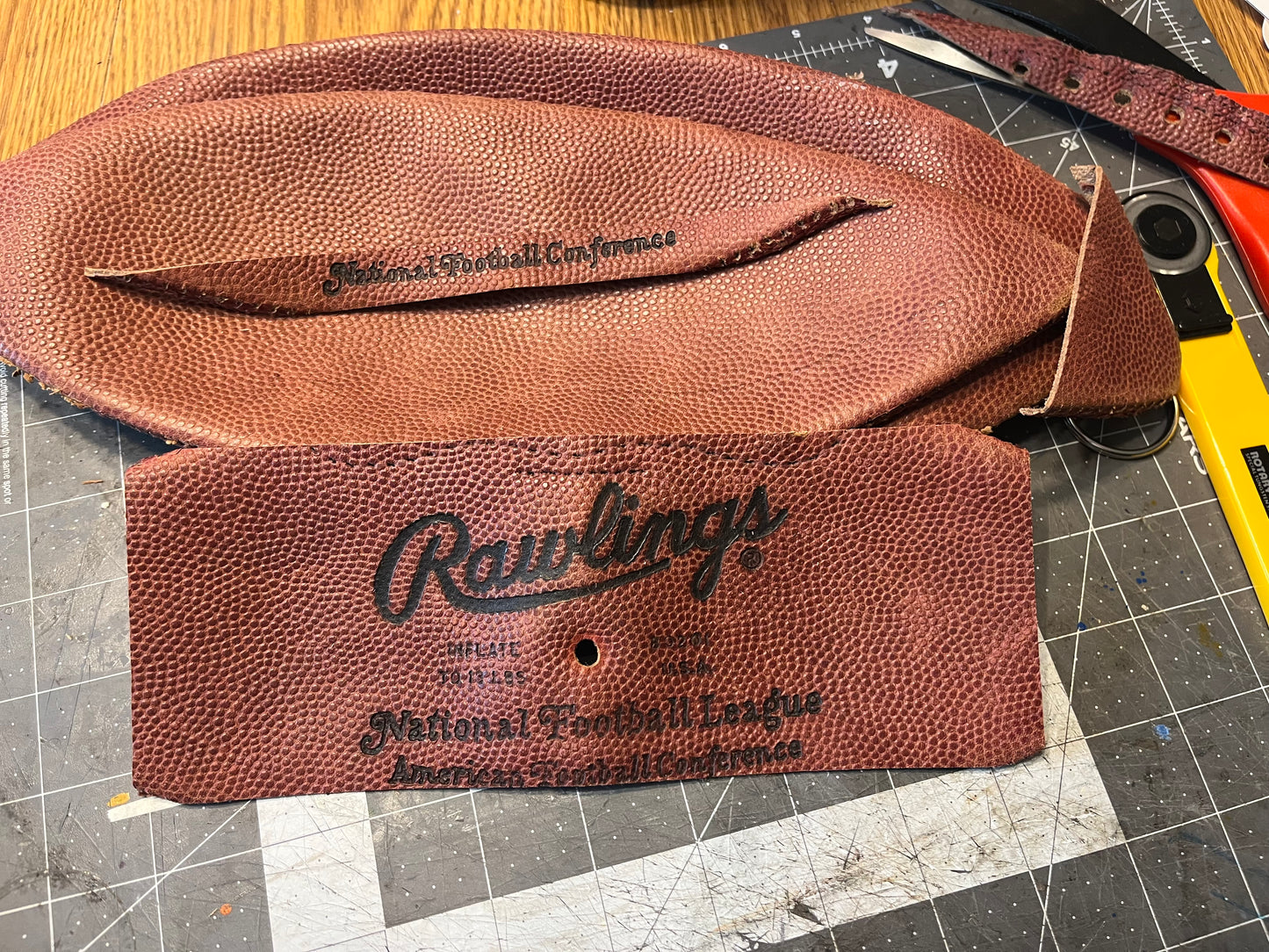 Leather Rawlings Football Wallet