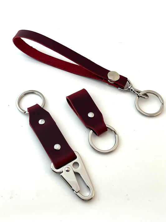 Red Leather Keychains