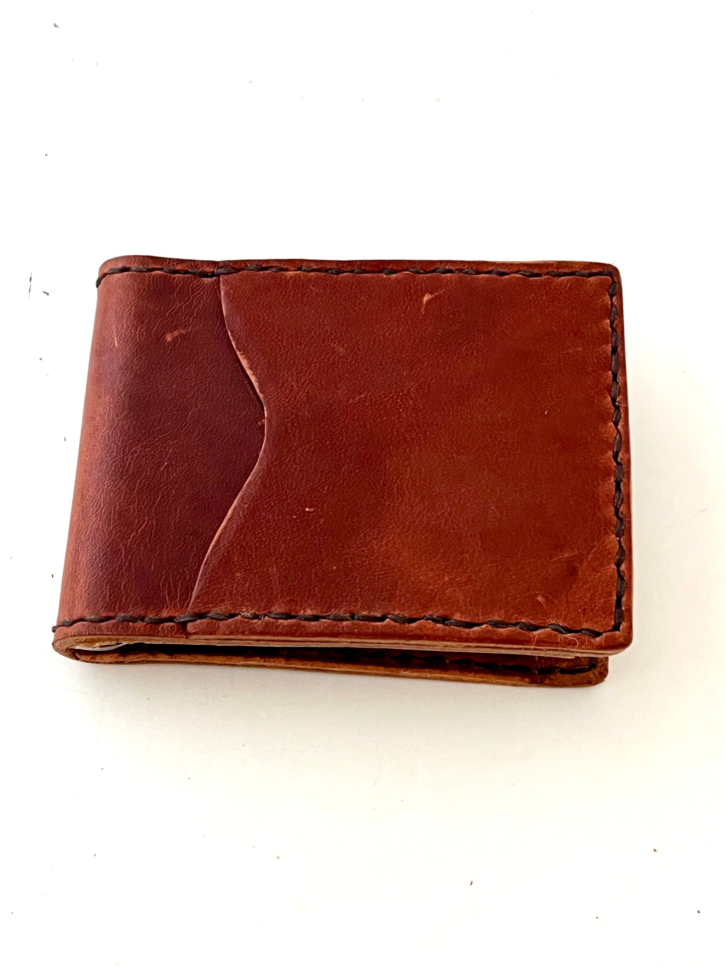 Brown Leather Money clip wallet