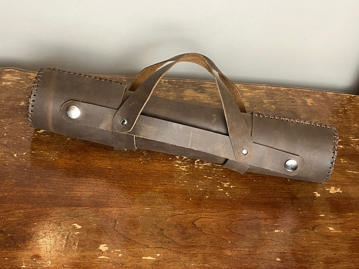 Leather Travel Dice Tray with Cups